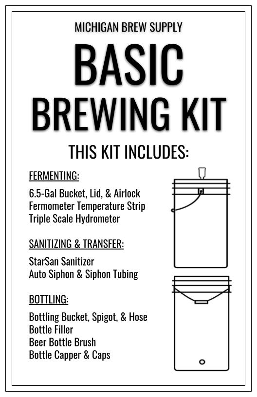 Beginner Beer Making Equipment Kit Basic Michigan Brew Supply